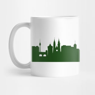 NUREMBERG Skyline in forest green Mug